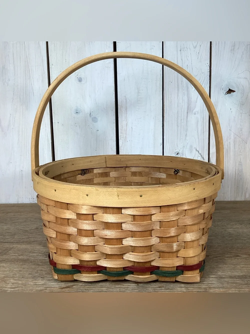 Rustic Woven Handled Basket, Apple, Square 10
